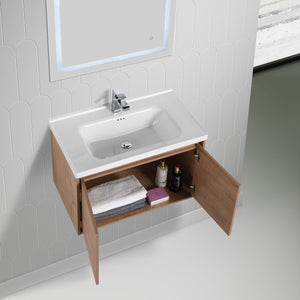 Blossom Bern 32" Classic Oak Vanity With Ceramic Basin