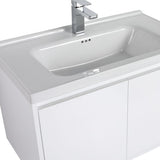 Blossom Bern 32" Glossy White Vanity With Ceramic Basin