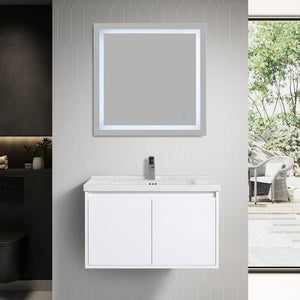 Blossom Bern 32" Glossy White Vanity With Ceramic Basin