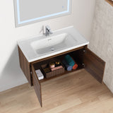 Blossom Bern 36" Brown Walnut Vanity With Ceramic Basin