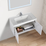 Blossom Bern 36" Glossy White Vanity With Ceramic Basin