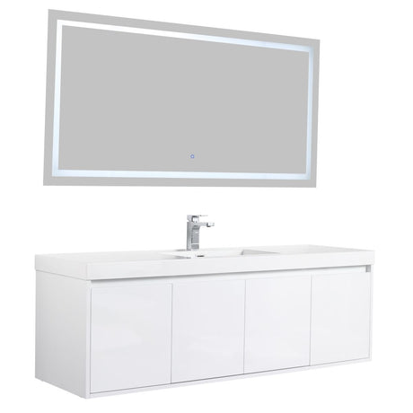Blossom Bern 60" Glossy White Single Vanity