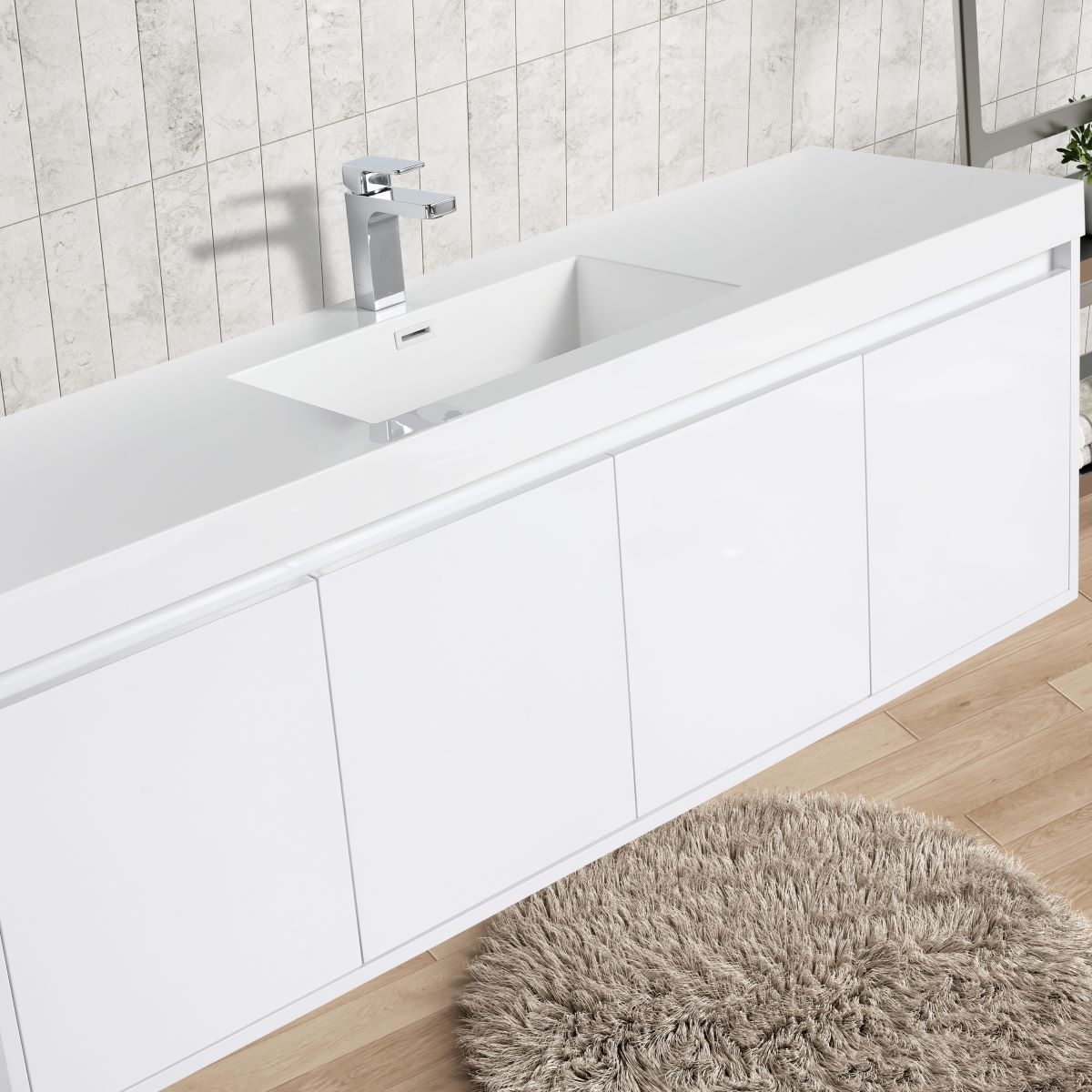 Blossom Bern 60" Glossy White Single Vanity