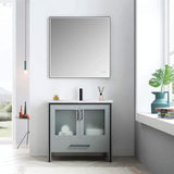 Blossom Birmingham 36" 2-Door 1-Drawer Matte Gray Freestanding Vanity Base