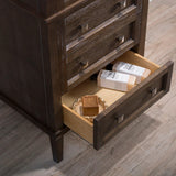 Blossom Bordeaux 24" 3-Drawer Black Red Oak Freestanding Vanity Base