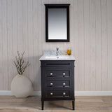 Blossom Bordeaux 24" 3-Drawer Espresso Freestanding Vanity Base