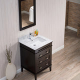Blossom Bordeaux 24" 3-Drawer Espresso Freestanding Vanity Base