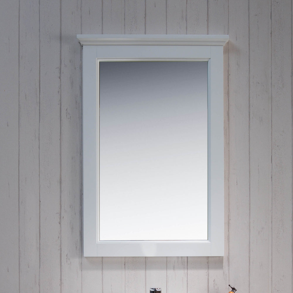 Blossom Bordeaux 24" Matte White Wall-Mounted Rectangle Mirror