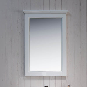 Blossom Bordeaux 24" Matte White Wall-Mounted Rectangle Mirror