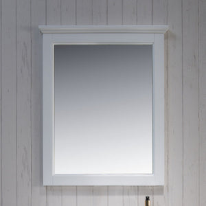 Blossom Bordeaux 30" Matte White Wall-Mounted Rectangle Mirror