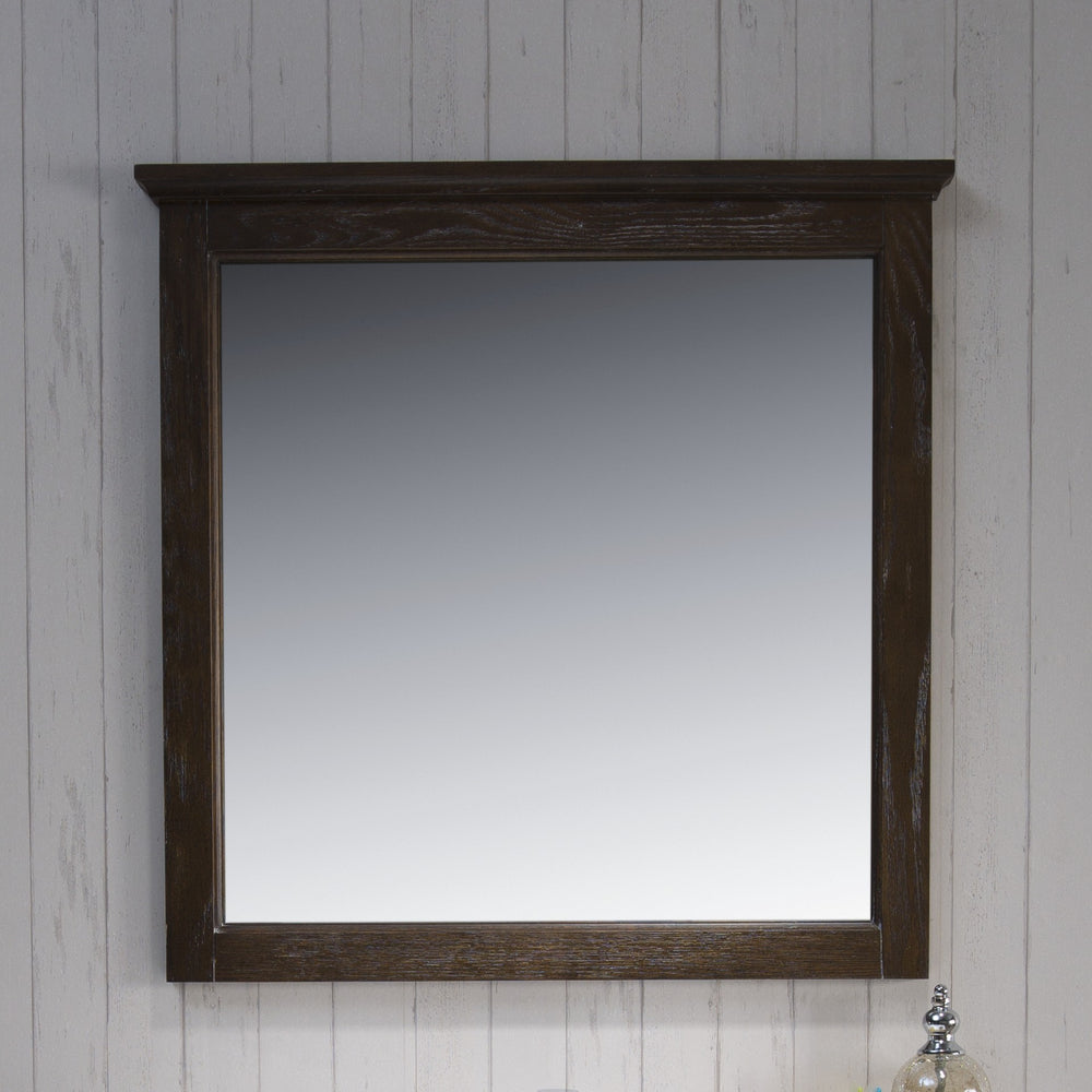 Blossom Bordeaux 36" Black Red Oak Wall-Mounted Rectangle Mirror