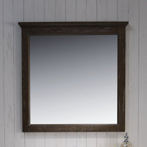 Blossom Bordeaux 36" Black Red Oak Wall-Mounted Rectangle Mirror