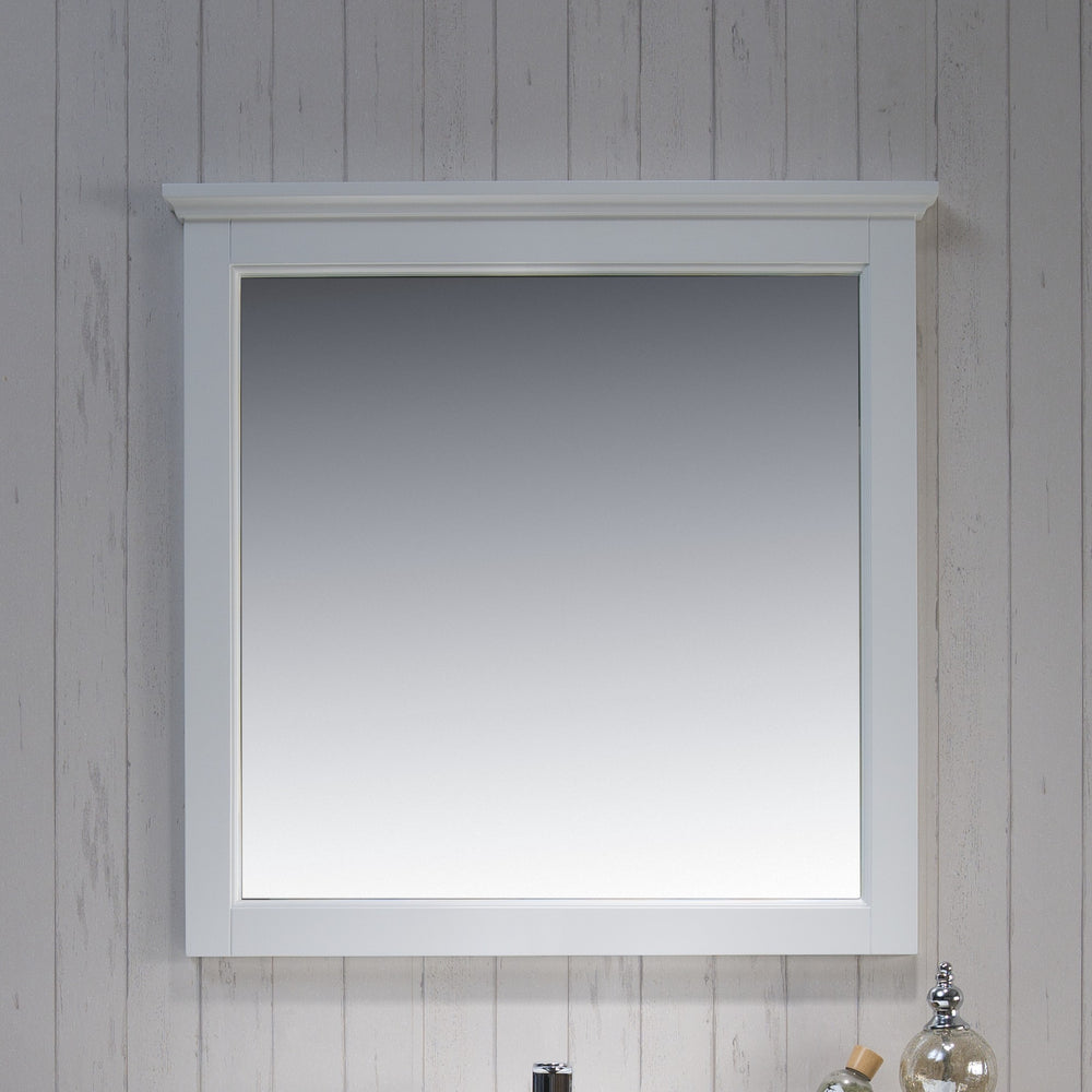 Blossom Bordeaux 36" Matte White Wall-Mounted Rectangle Mirror