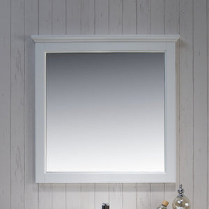 Blossom Bordeaux 36" Matte White Wall-Mounted Rectangle Mirror