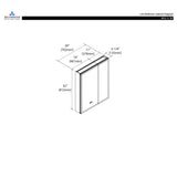 Blossom Capella 30x32 Inside LED Light on Door Medicine Cabinet