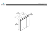 Blossom Capella 36x32 Inside LED Light on Door Medicine Cabinet