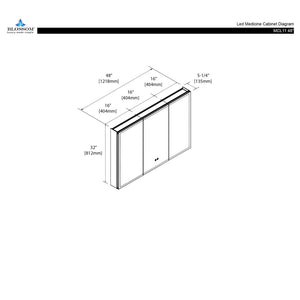 Blossom Capella 48x32 Inside LED Light on Door Medicine Cabinet