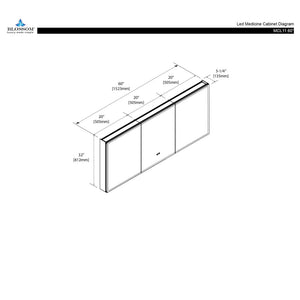 Blossom Capella 60x32 Inside LED Light on Door Medicine Cabinet