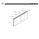 Blossom Capella 72x32 Inside LED Light on Door Medicine Cabinet