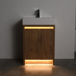 Blossom Capri 24" Classic Oak Vanity With Dual LED Lights