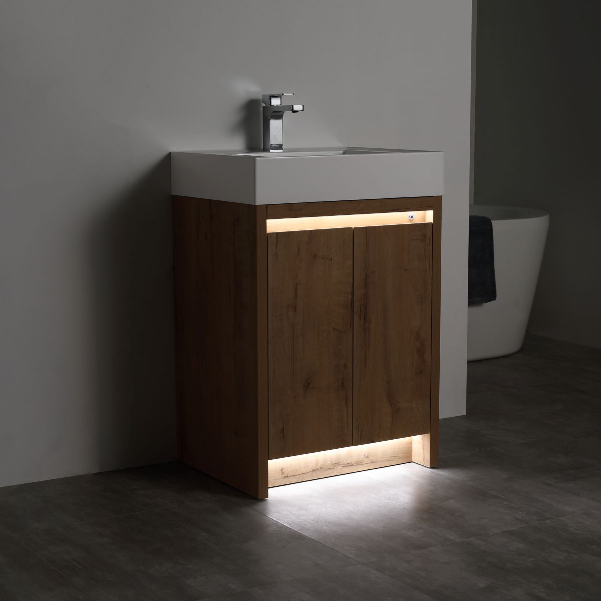 Blossom Capri 24" Classic Oak Vanity With Dual LED Lights