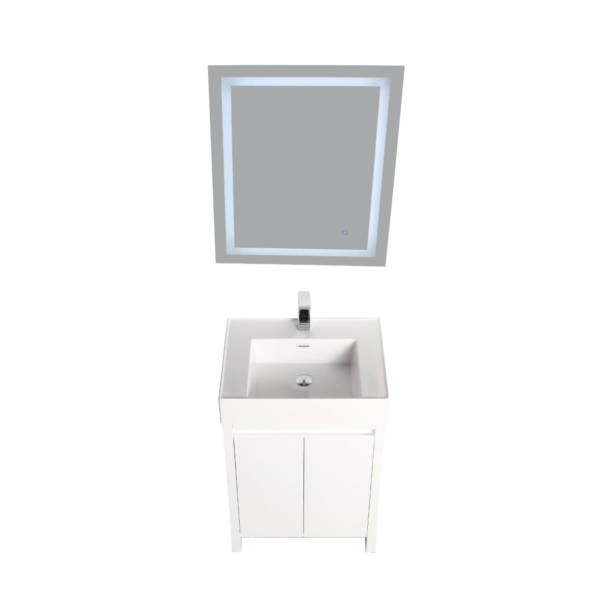 Blossom Capri 24" Glossy White Vanity With Dual LED Lights