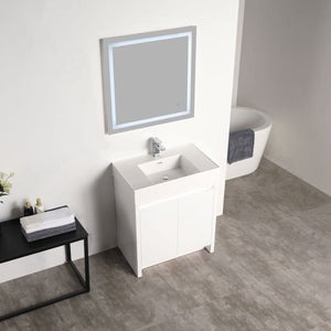 Blossom Capri 30" Glossy White Vanity With Dual LED Lights