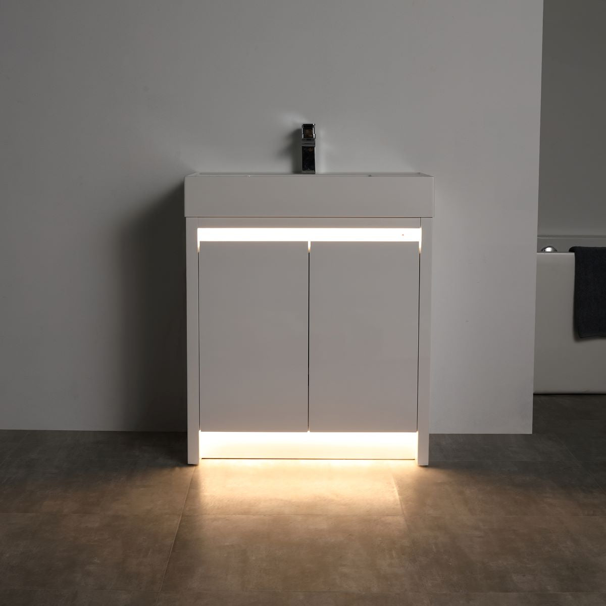 Blossom Capri 30" Glossy White Vanity With Dual LED Lights