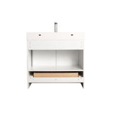 Blossom Capri 36" Glossy White Vanity With Dual LED Lights