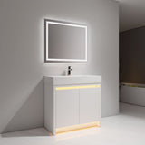 Blossom Capri 36" Glossy White Vanity With Dual LED Lights