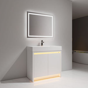 Blossom Capri 36" Glossy White Vanity With Dual LED Lights