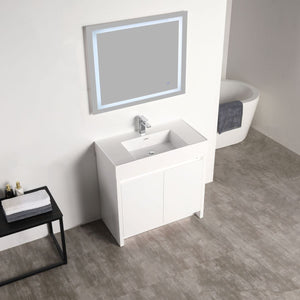 Blossom Capri 36" Glossy White Vanity With Dual LED Lights
