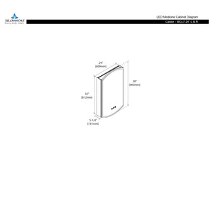 Blossom Castor 24X38 Right LED Medicine Cabinet