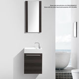 Blossom Colmar 18" 1-Door Dark Oak Wall-Mounted Vanity Base