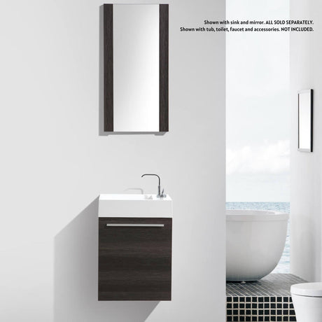 Blossom Colmar 18" 1-Door Dark Oak Wall-Mounted Vanity Base
