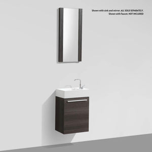 Blossom Colmar 18" 1-Door Dark Oak Wall-Mounted Vanity Base