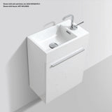 Blossom Colmar 18" 1-Door Glossy White Wall-Mounted Vanity Base