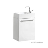 Blossom Colmar 18" 1-Door Glossy White Wall-Mounted Vanity Base