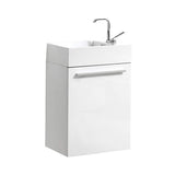 Blossom Colmar 18" 1-Door Glossy White Wall-Mounted Vanity With Acrylic Top And Integrated Single Sink