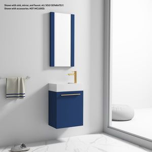 Blossom Colmar 18" 1-Door Navy Blue Wall-Mounted Vanity Base