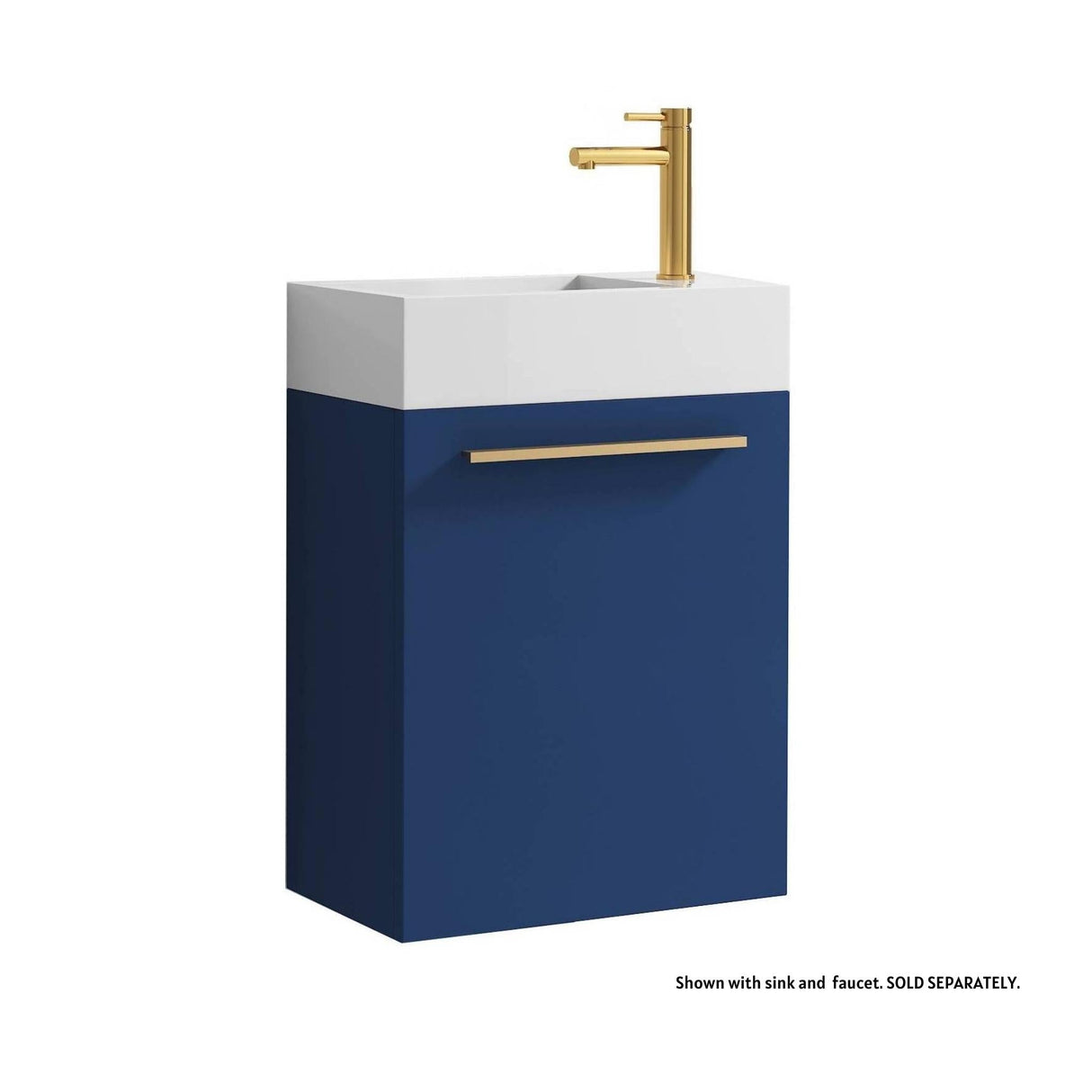 Blossom Colmar 18" 1-Door Navy Blue Wall-Mounted Vanity Base