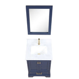 Blossom Copenhagen 24" 2-Door 1-Drawer Navy Blue Freestanding Solid Wood Single Vanity Base