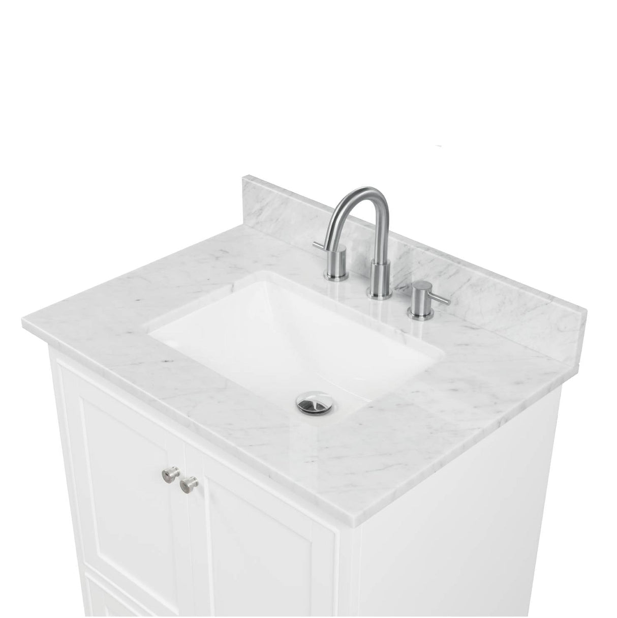 Blossom Copenhagen 30" 2-Door 1-Drawer Matte White Freestanding Solid Wood Single Vanity Base