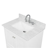 Blossom Copenhagen 30" 2-Door 1-Drawer Matte White Freestanding Solid Wood Single Vanity Base