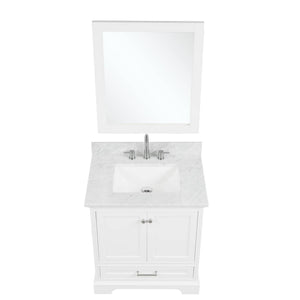 Blossom Copenhagen 30" 2-Door 1-Drawer Matte White Freestanding Solid Wood Single Vanity Base