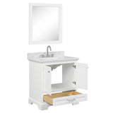 Blossom Copenhagen 30" 2-Door 1-Drawer Matte White Freestanding Solid Wood Single Vanity Base