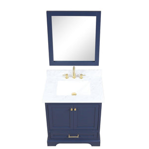 Blossom Copenhagen 30" 2-Door 1-Drawer Navy Blue Freestanding Solid Wood Single Vanity Base