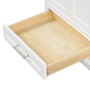 Blossom Copenhagen 36" 2-Door 5-Drawer Matte White Freestanding Solid Wood Single Vanity Base