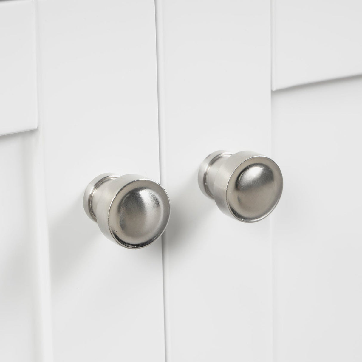 Blossom Copenhagen Brusheded Nickel Handles and Knobs for 24" Vanity Base