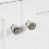 Blossom Copenhagen Brusheded Nickel Handles and Knobs for 30" Vanity Base
